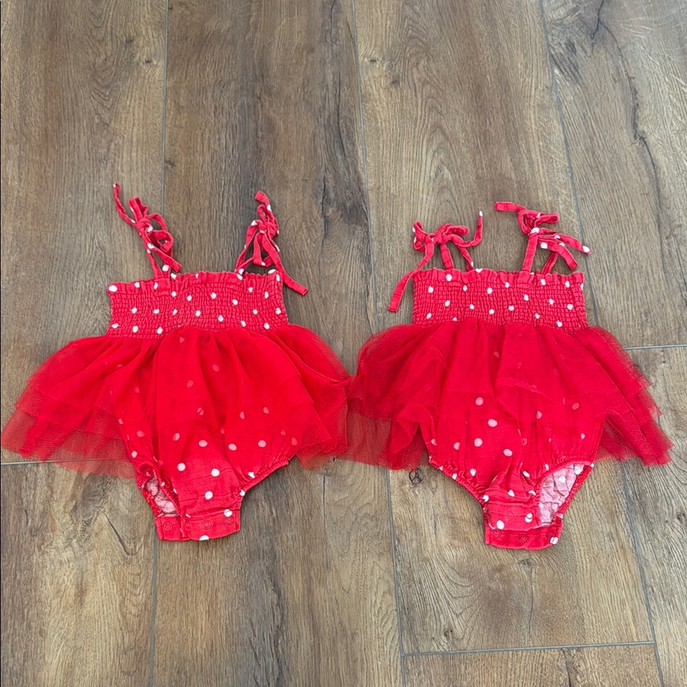 Twin Matching Red Polka Dot Angel Dear 6-12 month